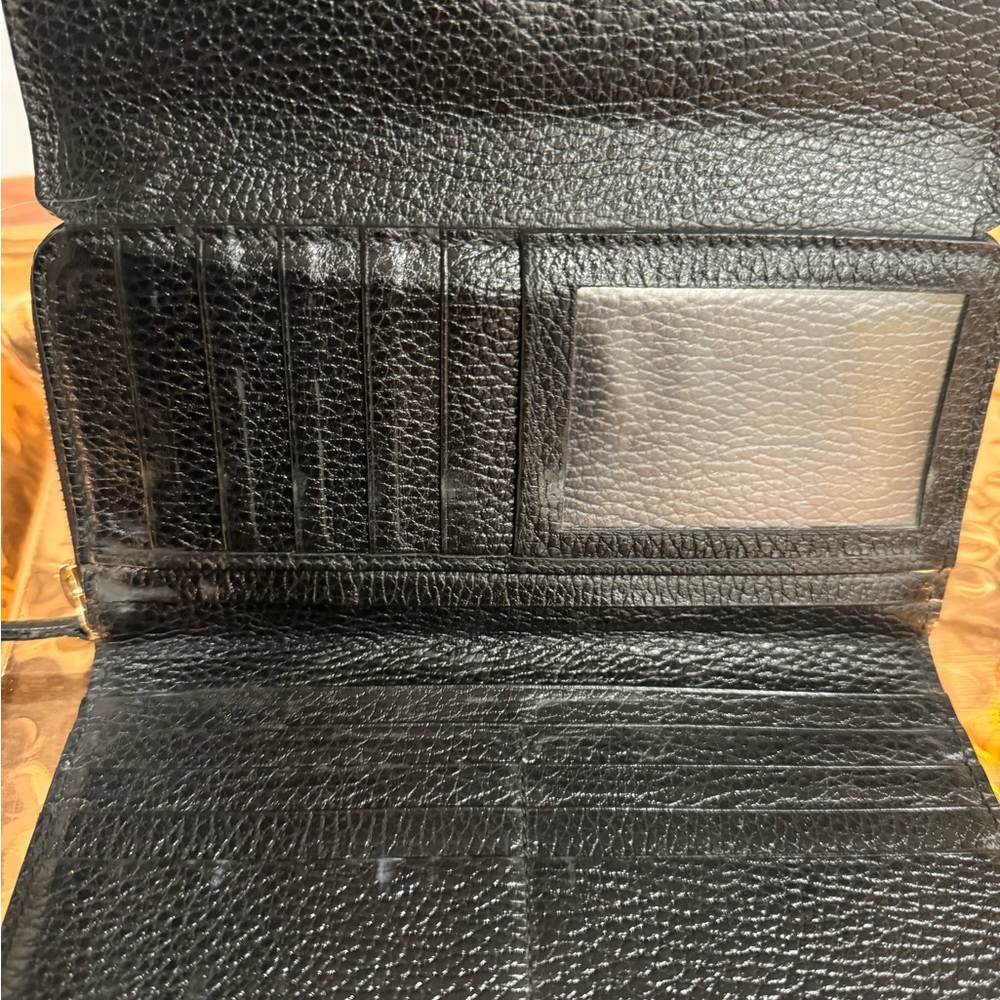 Authentic Gucci Black Leather Interlocking G Zip … - image 6